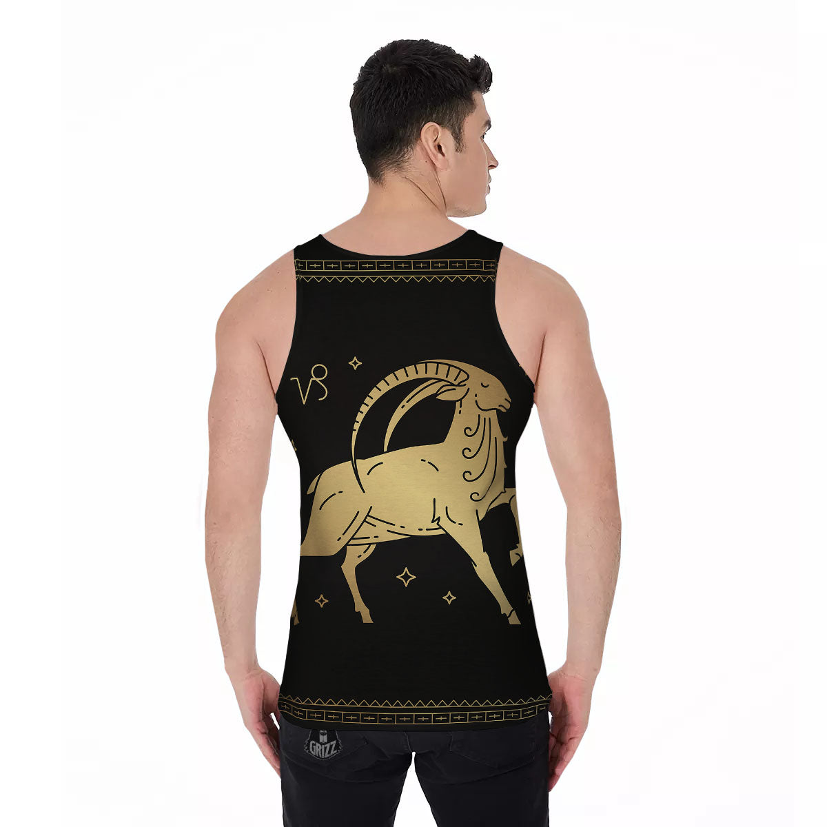 Capricorn Sign Astrological Print Men's Tank Top-grizzshop