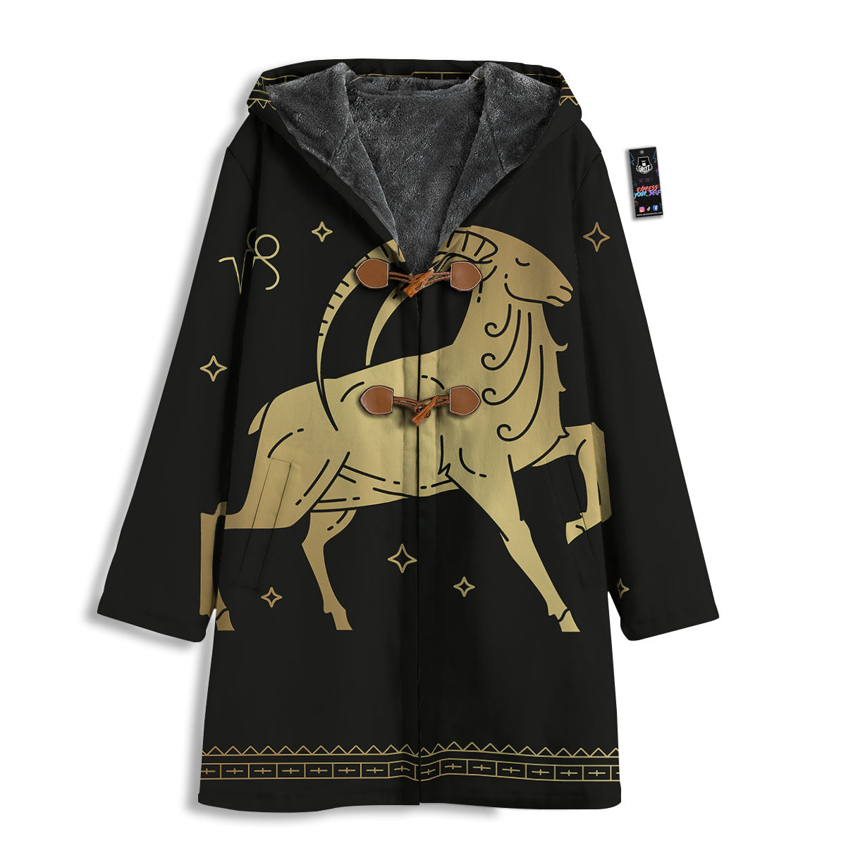 Capricorn Sign Astrological Print Men's Windbreaker Jacket-grizzshop