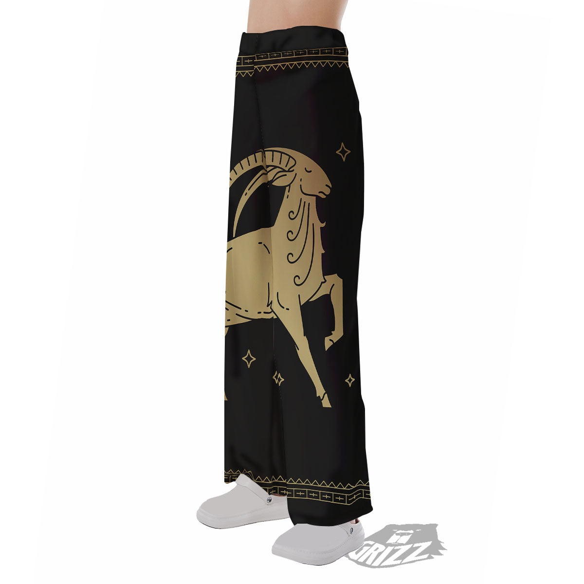 Capricorn Sign Astrological Print Pajama Pants-grizzshop