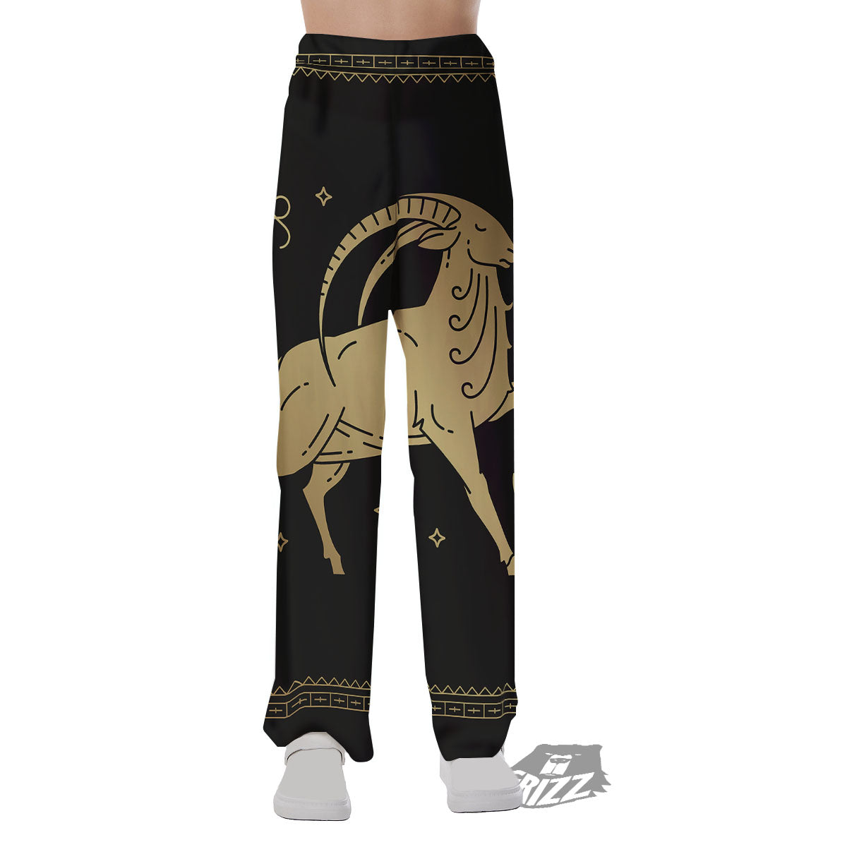 Capricorn Sign Astrological Print Pajama Pants-grizzshop