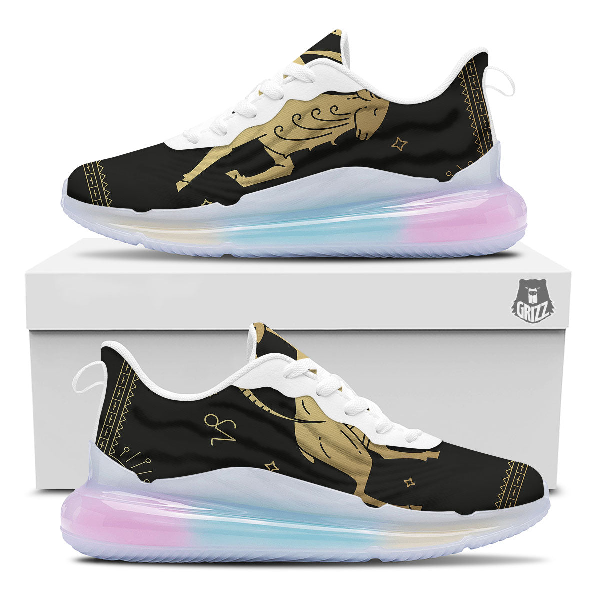 Capricorn Sign Astrological Print Running Sneakers-grizzshop