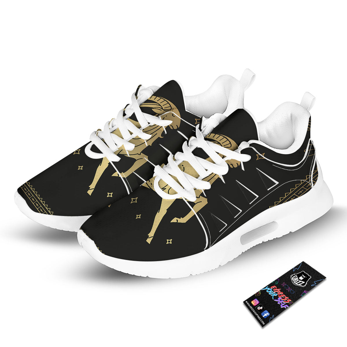 Capricorn Sign Astrological Print Tennis Shoes-grizzshop
