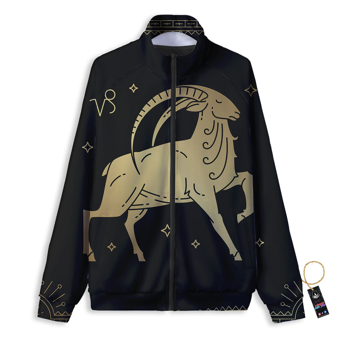 Capricorn Sign Astrological Print Track Jacket-grizzshop