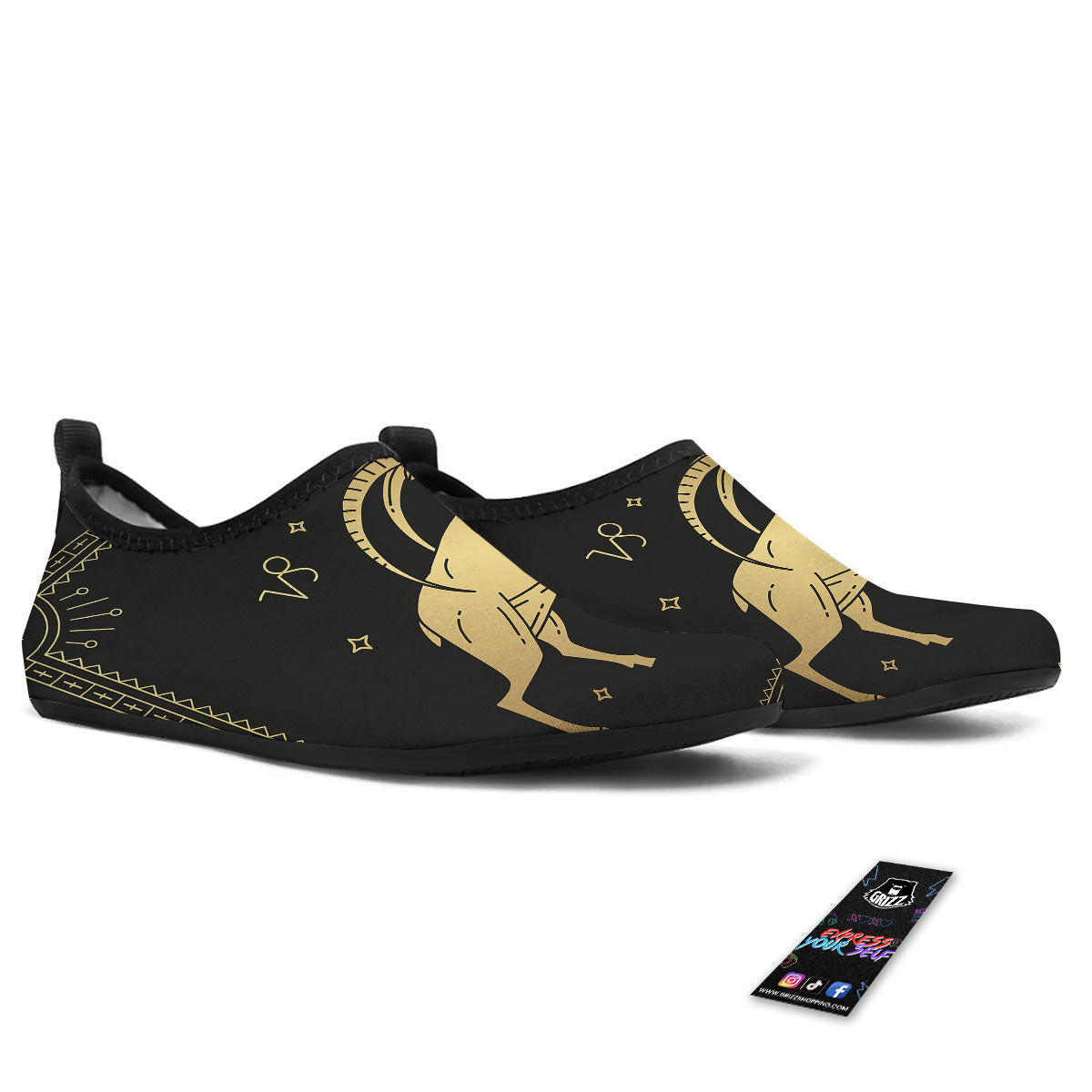 Capricorn Sign Astrological Print Water Shoes-grizzshop