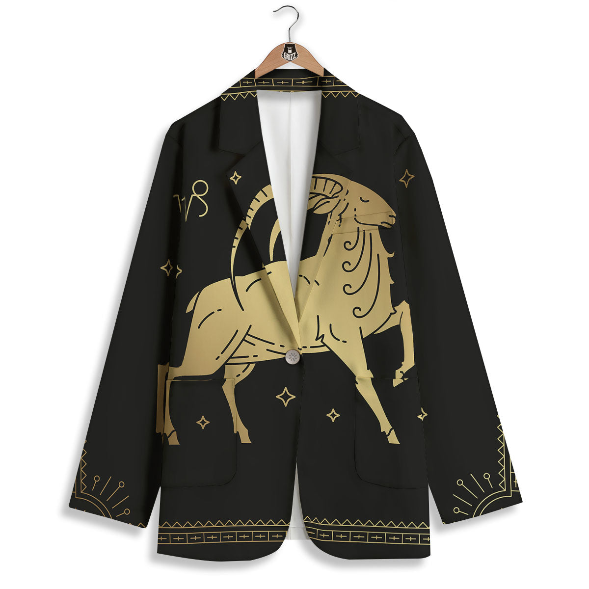 Capricorn Sign Astrological Print Women's Blazer-grizzshop