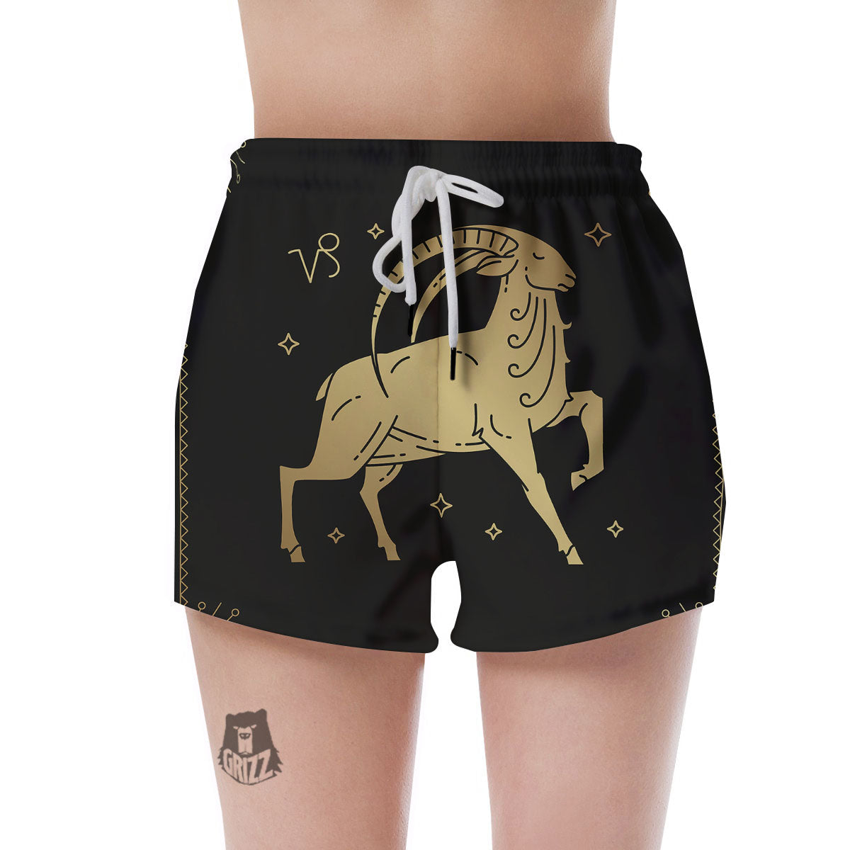 Capricorn Sign Astrological Print Women's Shorts-grizzshop