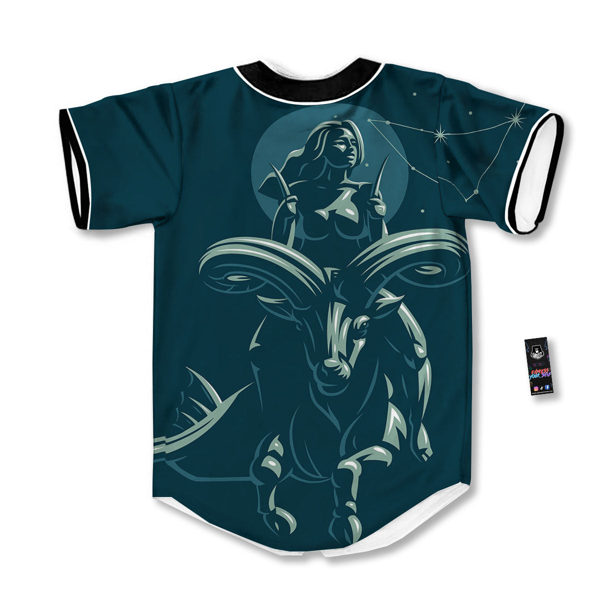 Capricorn Sign Astrology Print Baseball Jersey-grizzshop