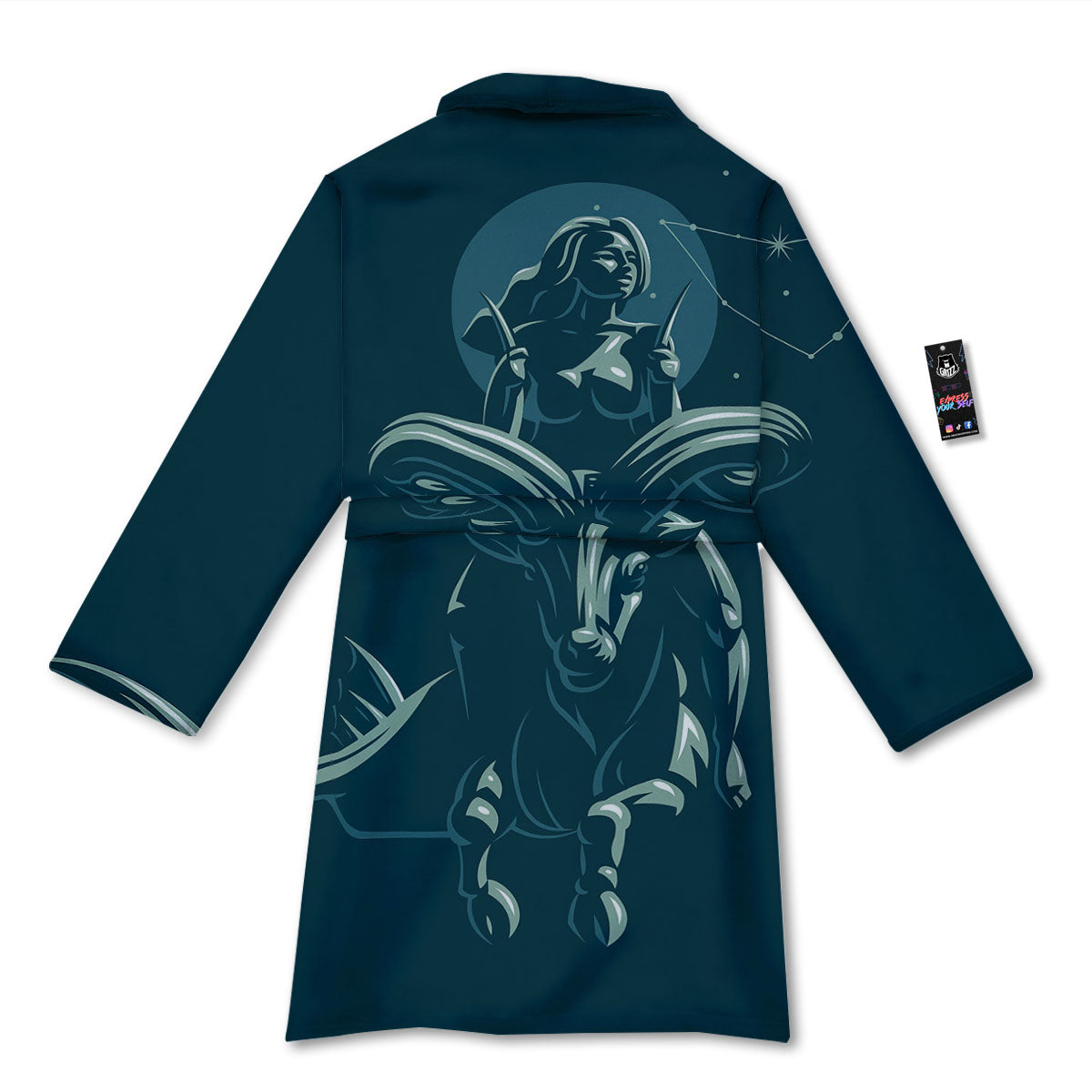 Capricorn Sign Astrology Print Bathrobe-grizzshop