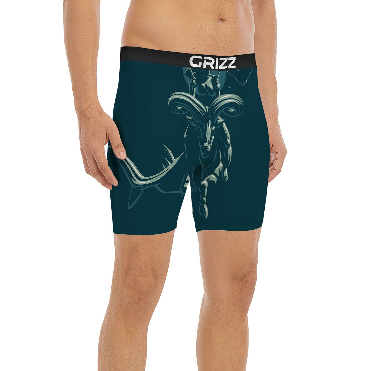 Capricorn Sign Astrology Print Boxer Briefs-grizzshop