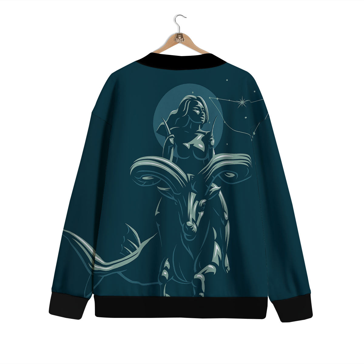 Capricorn Sign Astrology Print Cardigan-grizzshop