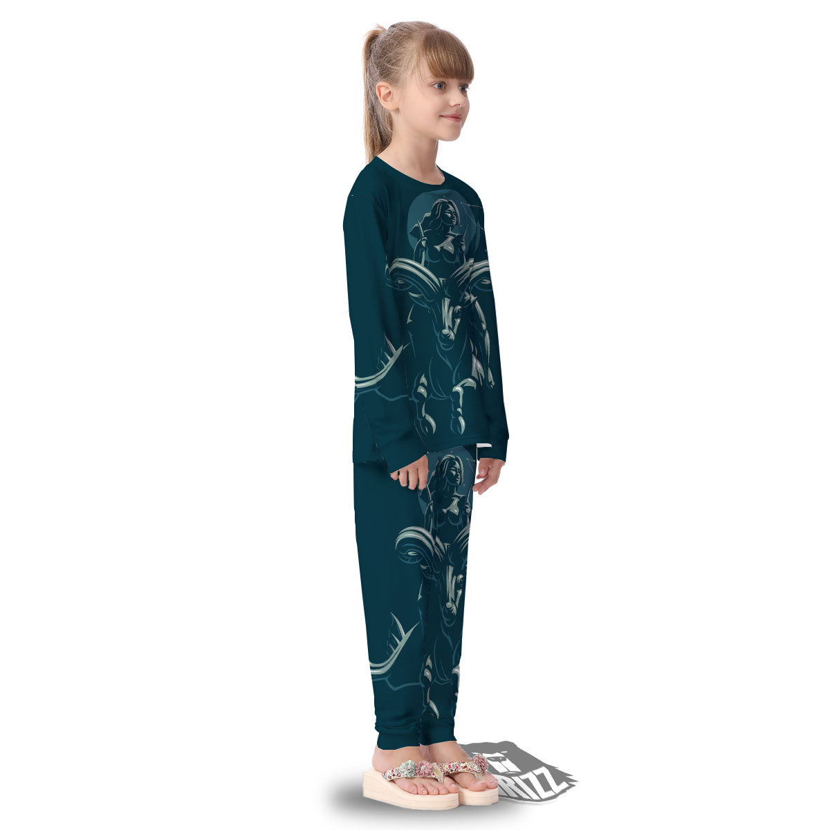 Capricorn Sign Astrology Print Kid's Pajamas-grizzshop