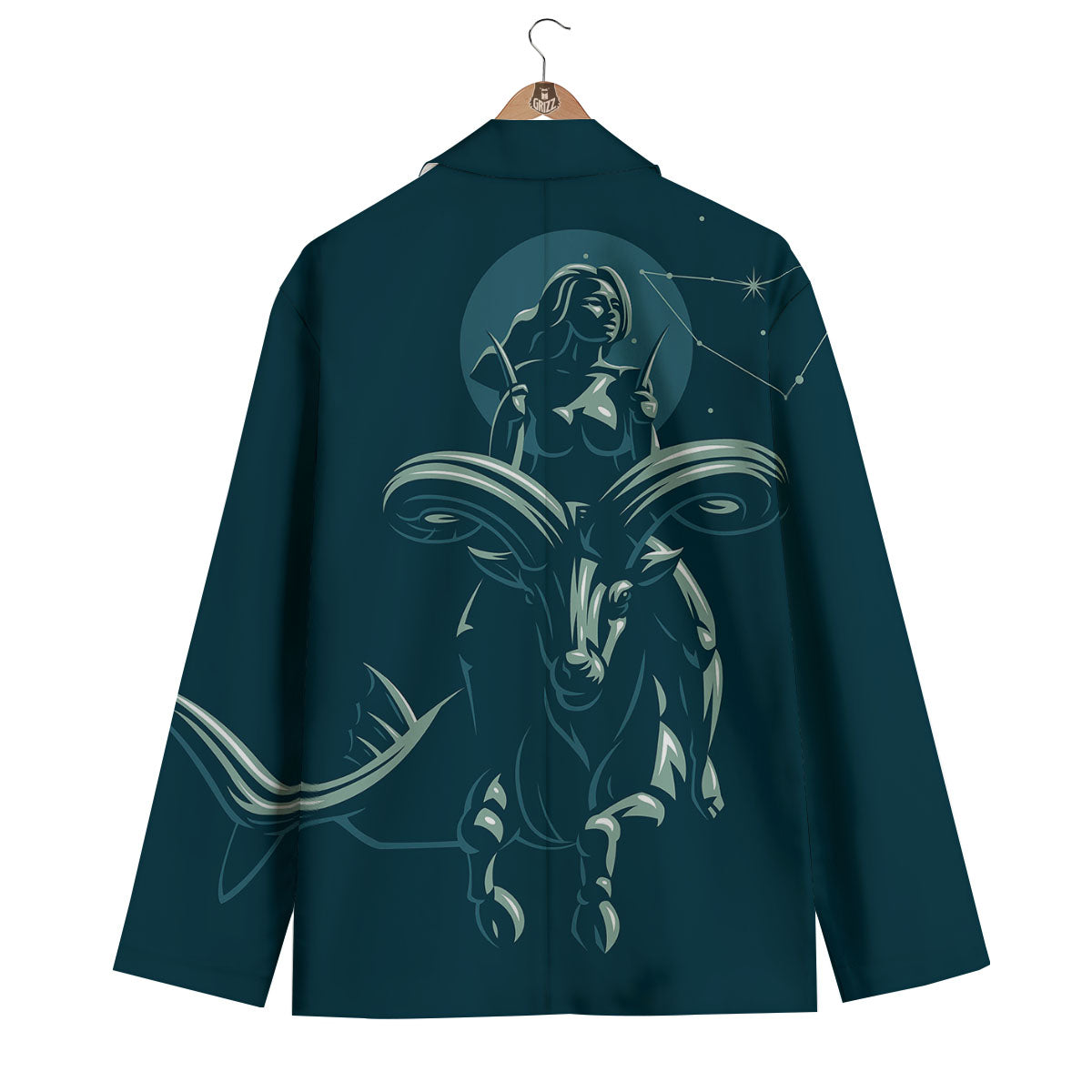 Capricorn Sign Astrology Print Men's Blazer-grizzshop
