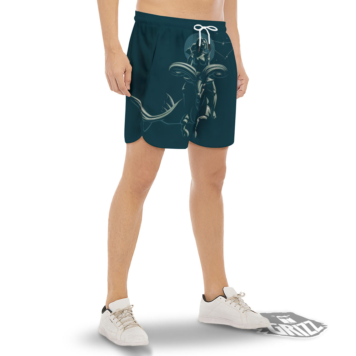 Capricorn Sign Astrology Print Men's Gym Shorts-grizzshop