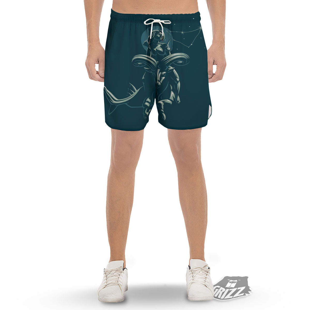 Capricorn Sign Astrology Print Men's Gym Shorts-grizzshop