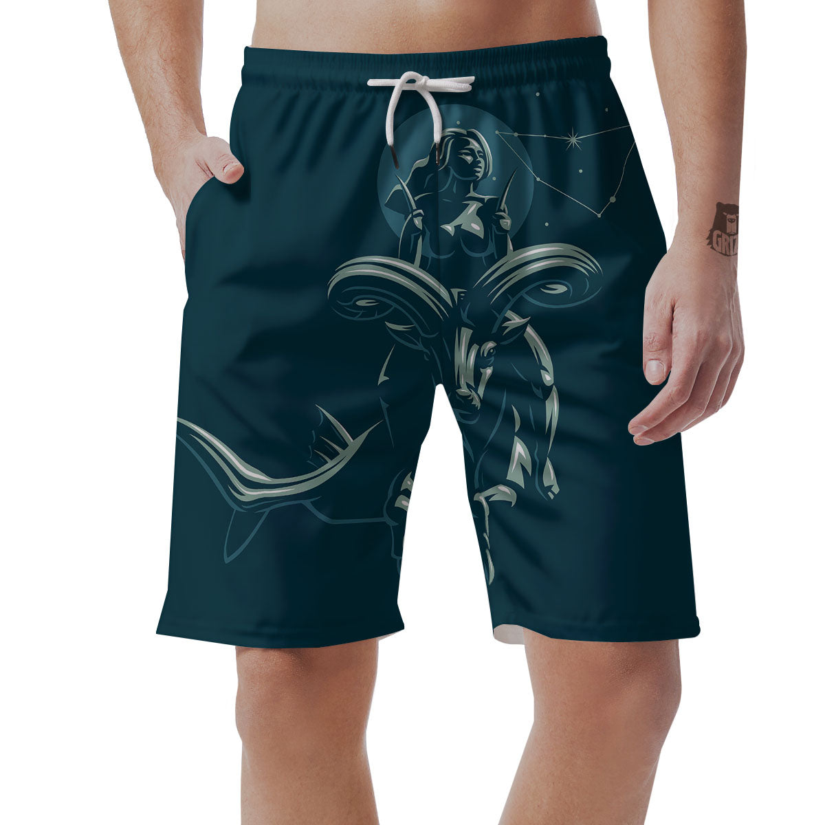 Capricorn Sign Astrology Print Men's Shorts-grizzshop