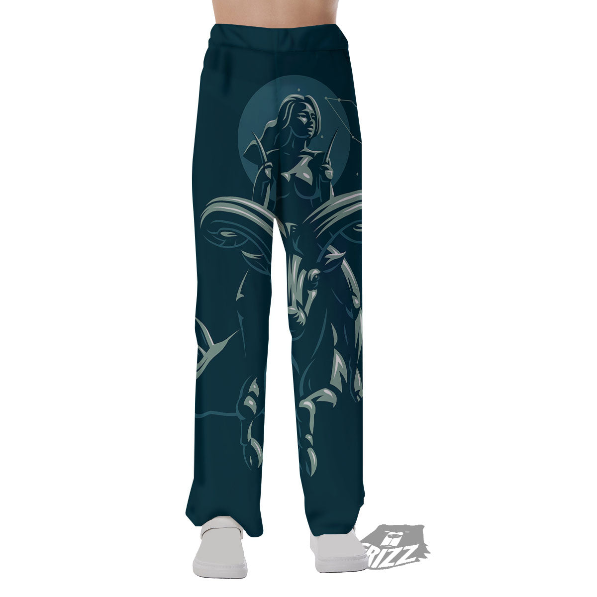 Capricorn Sign Astrology Print Pajama Pants-grizzshop