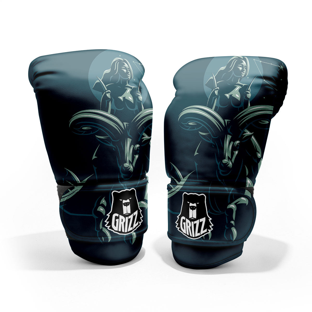 Capricorn Sign Astrology Print Pro Boxing Glove