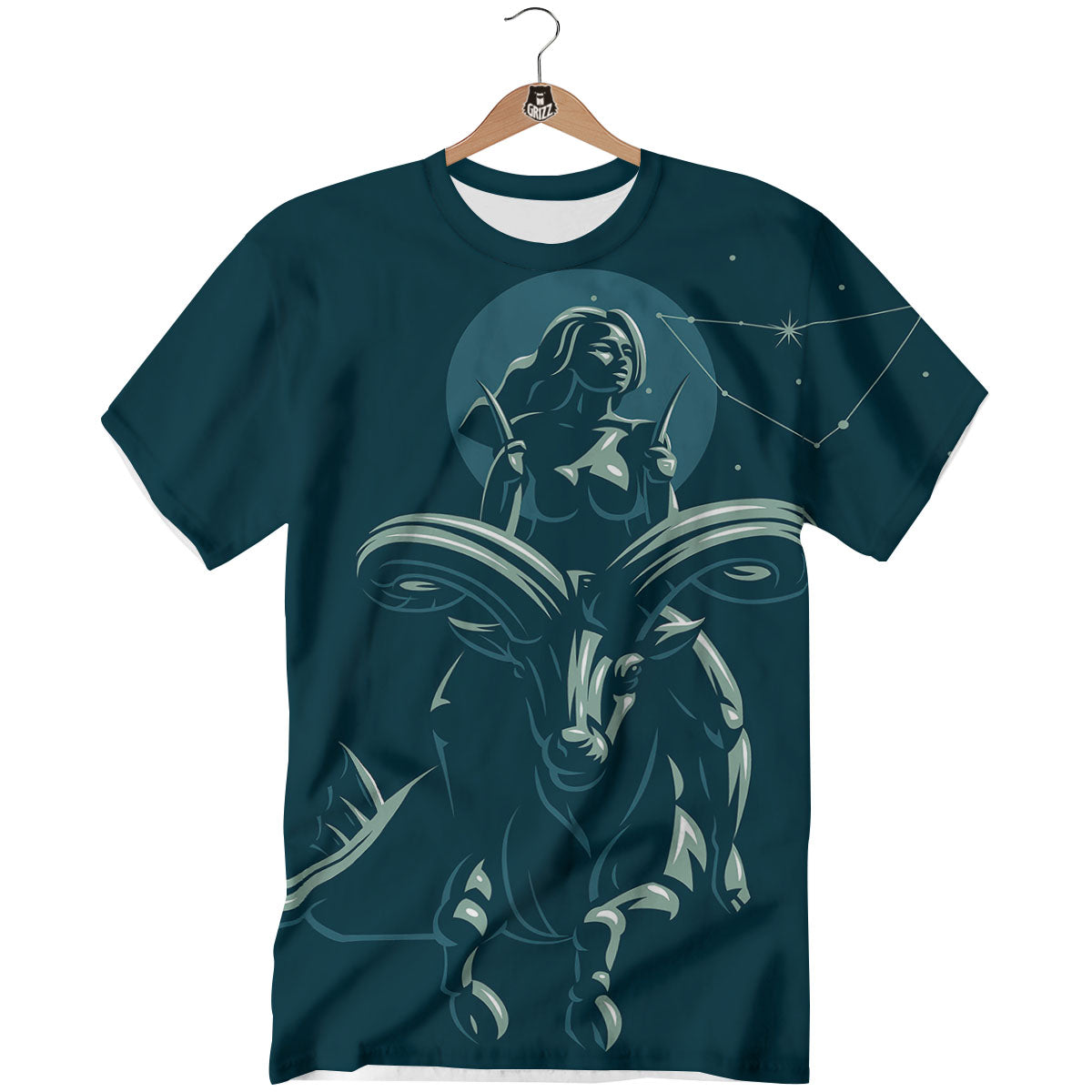Capricorn Sign Astrology Print T-Shirt-grizzshop