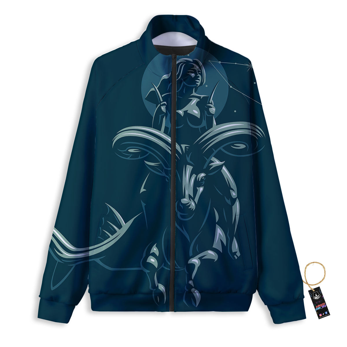 Capricorn Sign Astrology Print Track Jacket-grizzshop