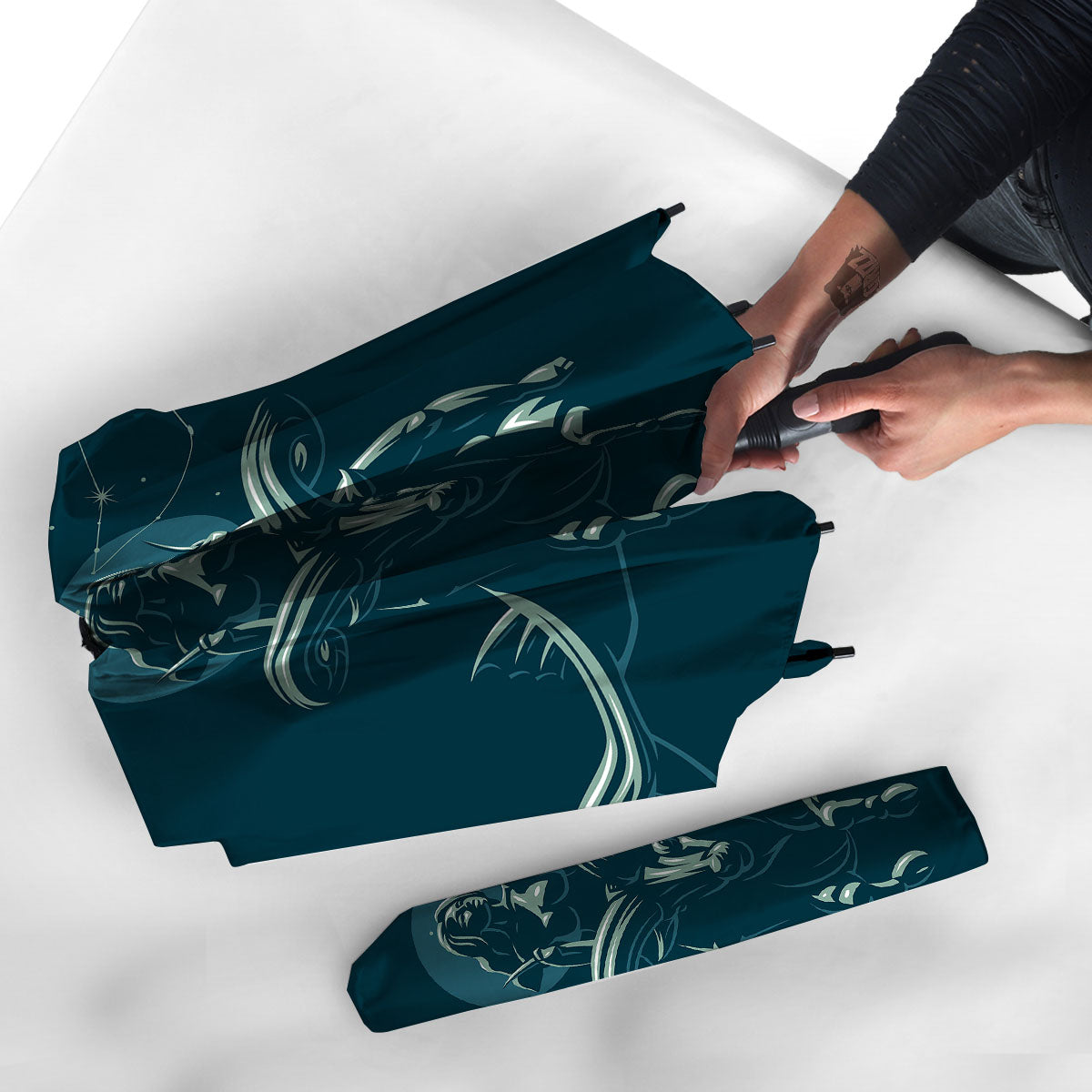 Capricorn Sign Astrology Print Umbrella-grizzshop