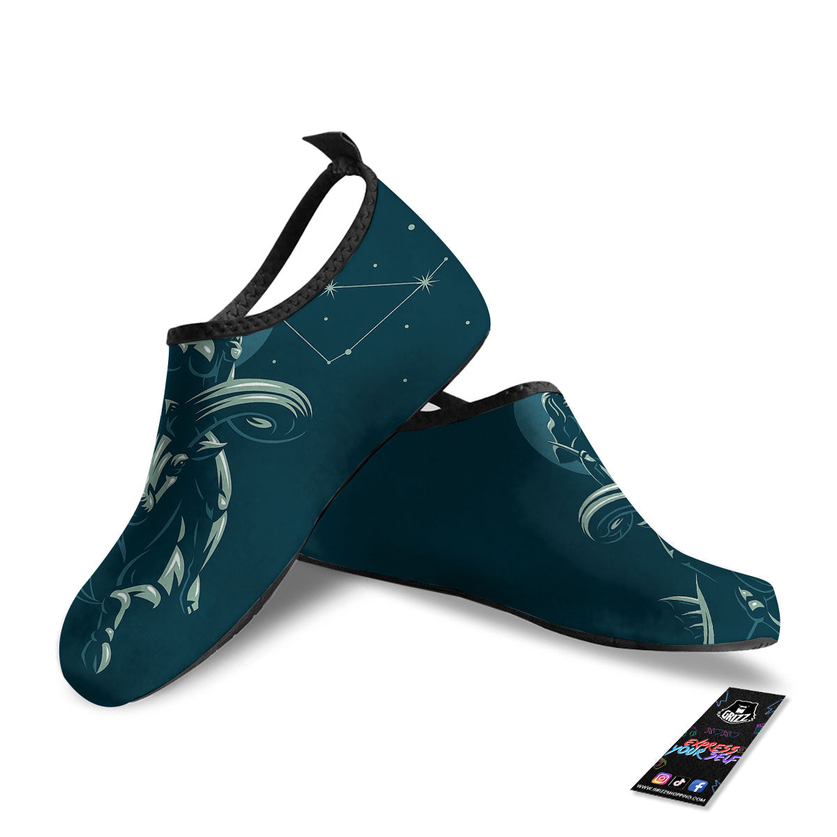 Capricorn Sign Astrology Print Water Shoes-grizzshop