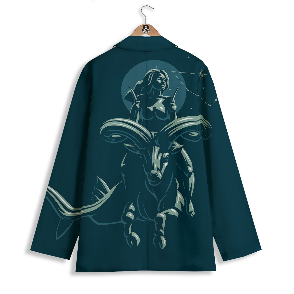 Capricorn Sign Astrology Print Women's Blazer-grizzshop