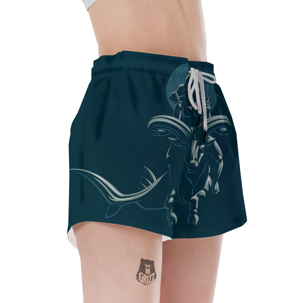 Capricorn Sign Astrology Print Women's Shorts-grizzshop