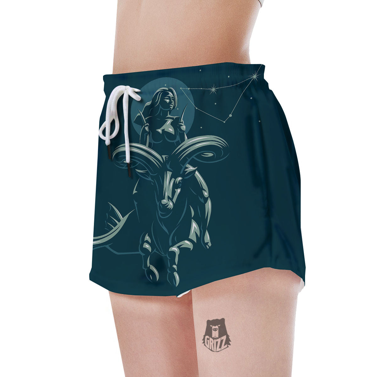 Capricorn Sign Astrology Print Women's Shorts-grizzshop