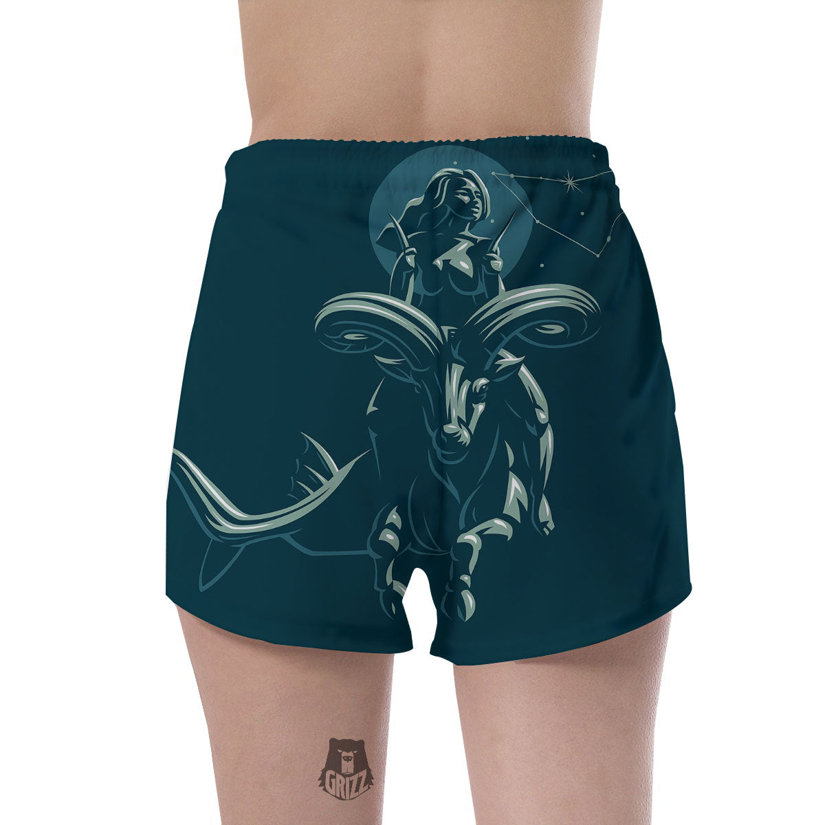 Capricorn Sign Astrology Print Women's Shorts-grizzshop