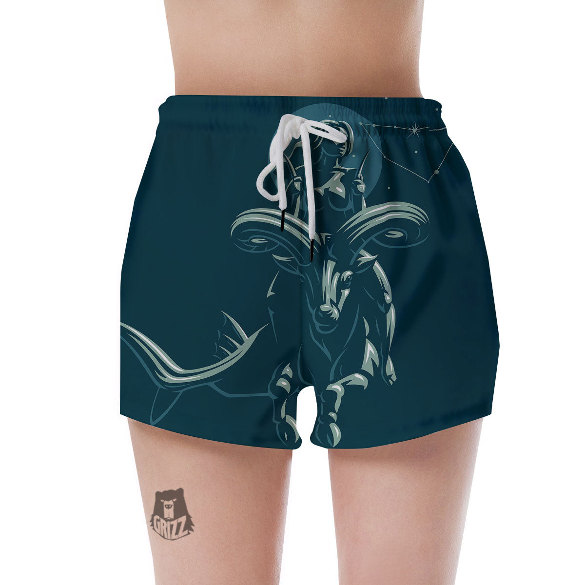 Capricorn Sign Astrology Print Women's Shorts-grizzshop