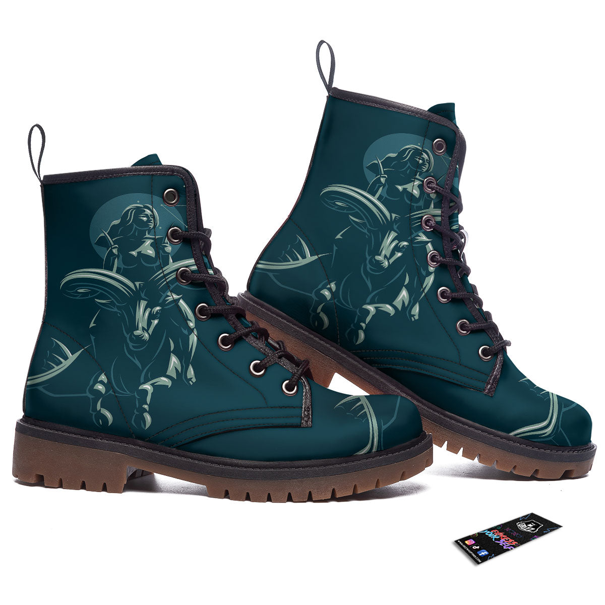 Capricorn Sign Astrology Print Work Boots-grizzshop
