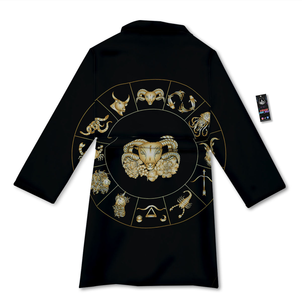 Capricorn Sign Fantasy Print Bathrobe-grizzshop
