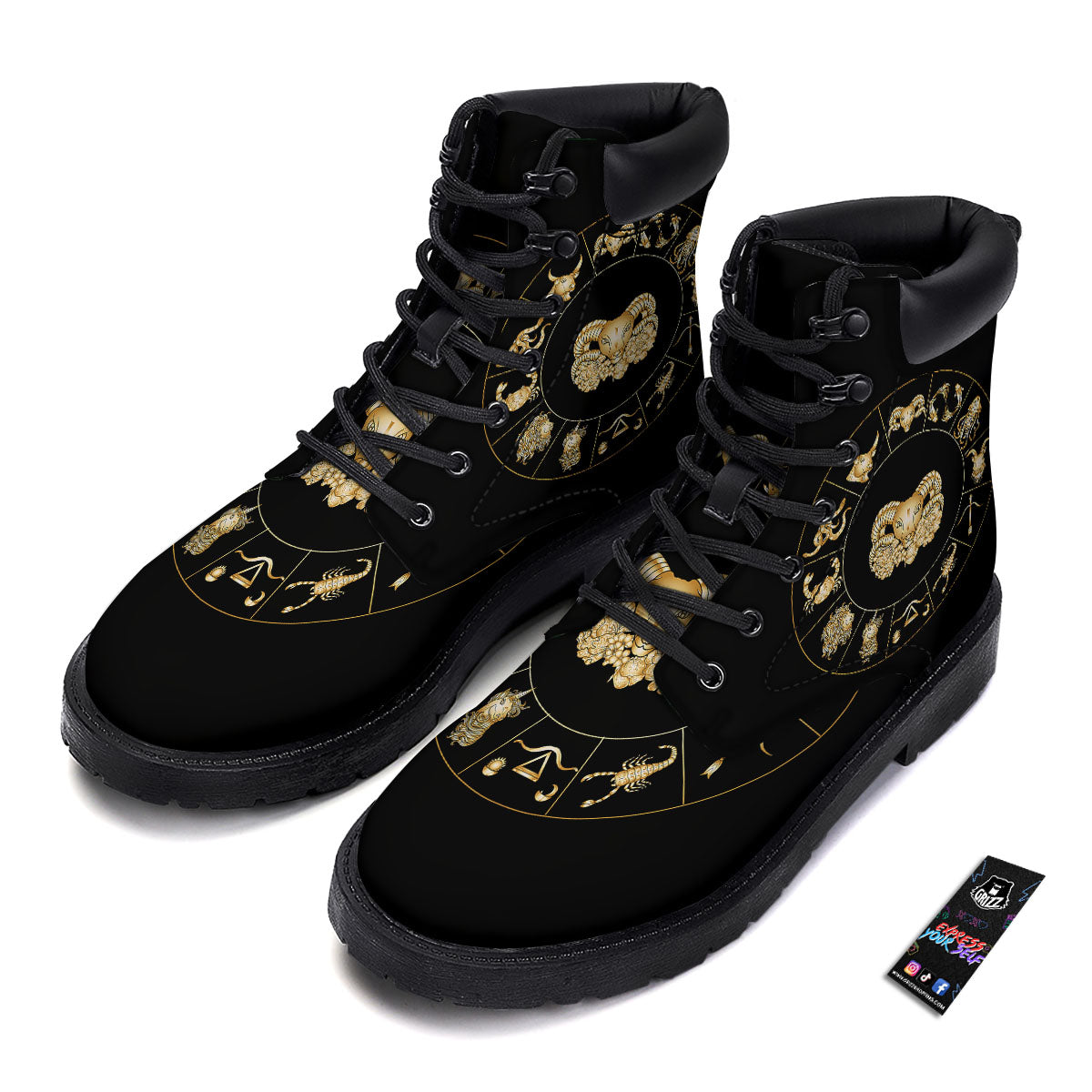 Capricorn Sign Fantasy Print Boots-grizzshop