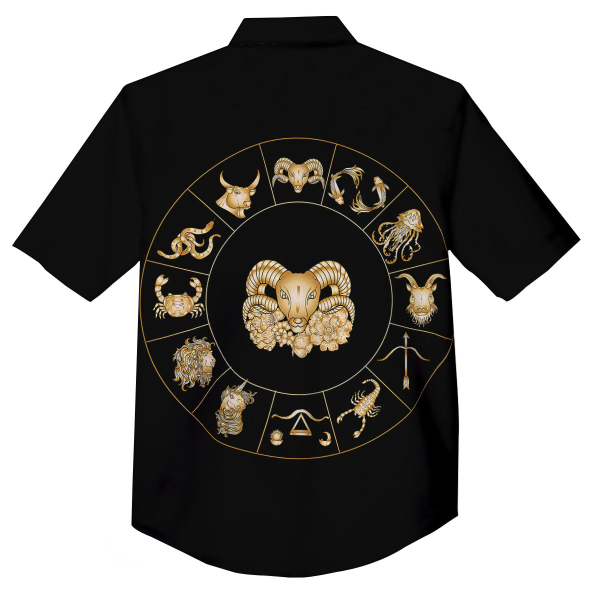 Capricorn Sign Fantasy Print Button Up Shirt-grizzshop