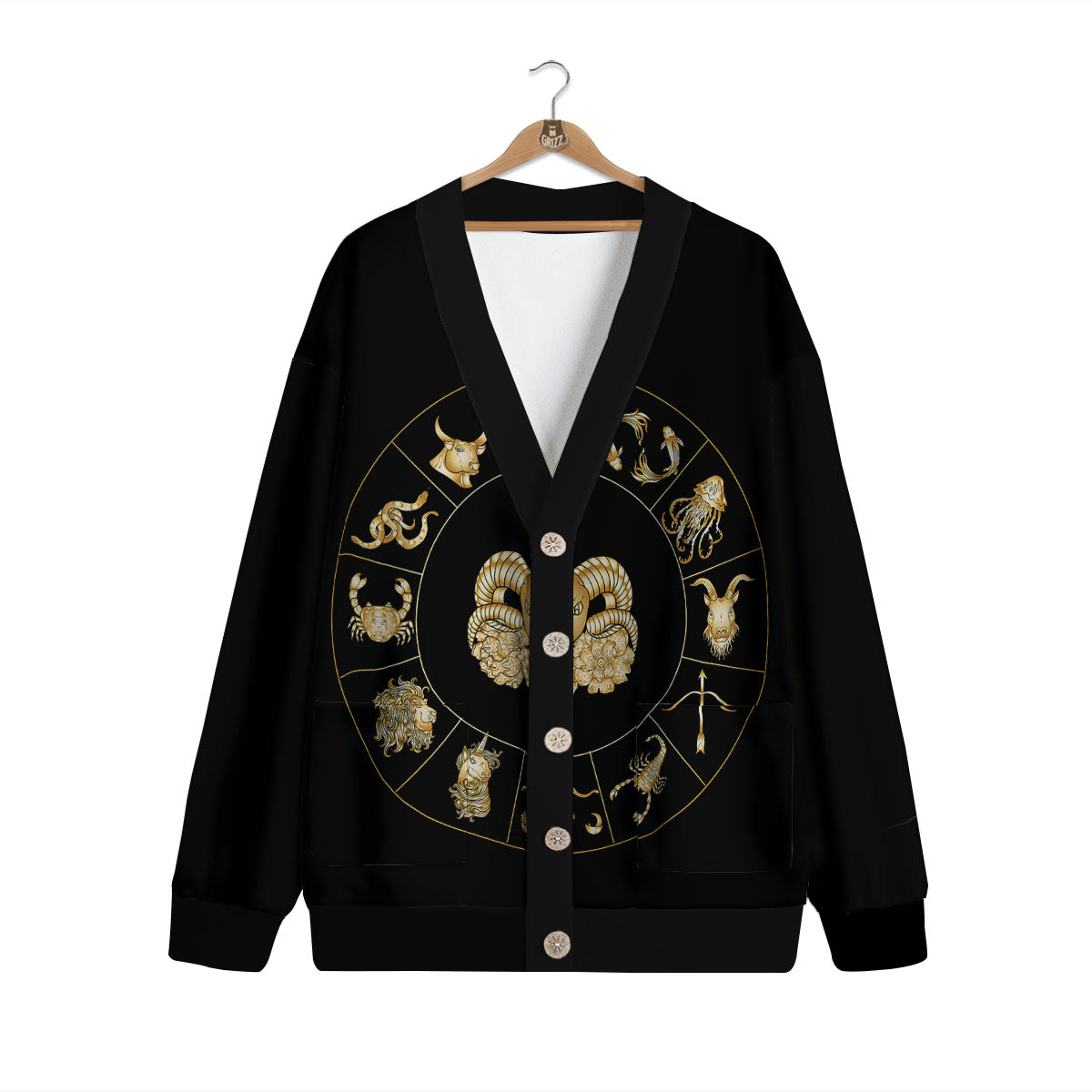 Capricorn Sign Fantasy Print Cardigan-grizzshop