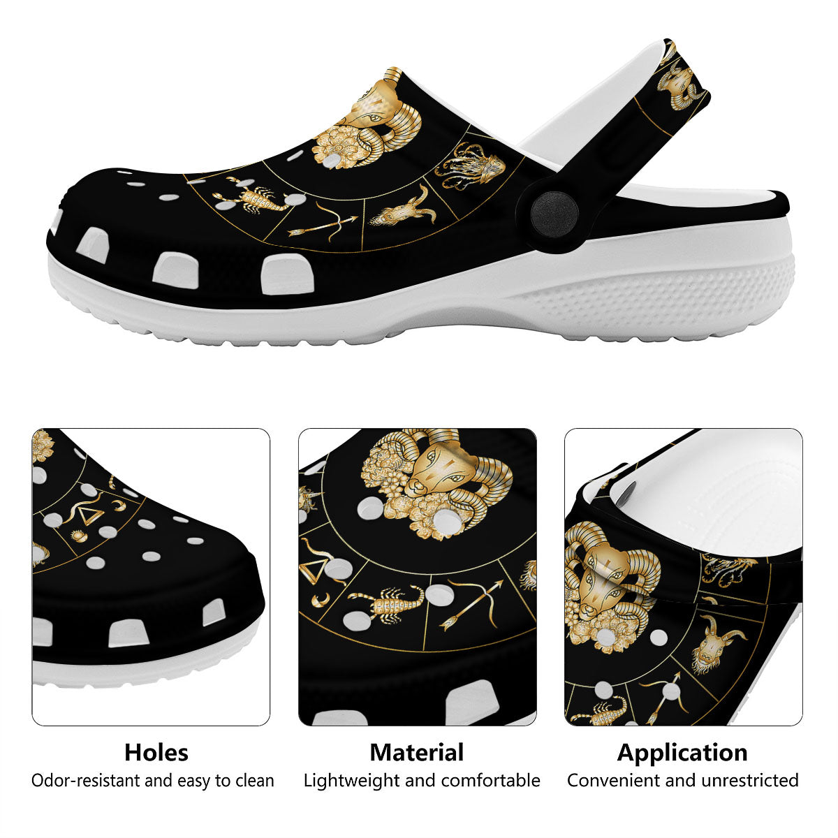 Capricorn Sign Fantasy Print Clog-grizzshop