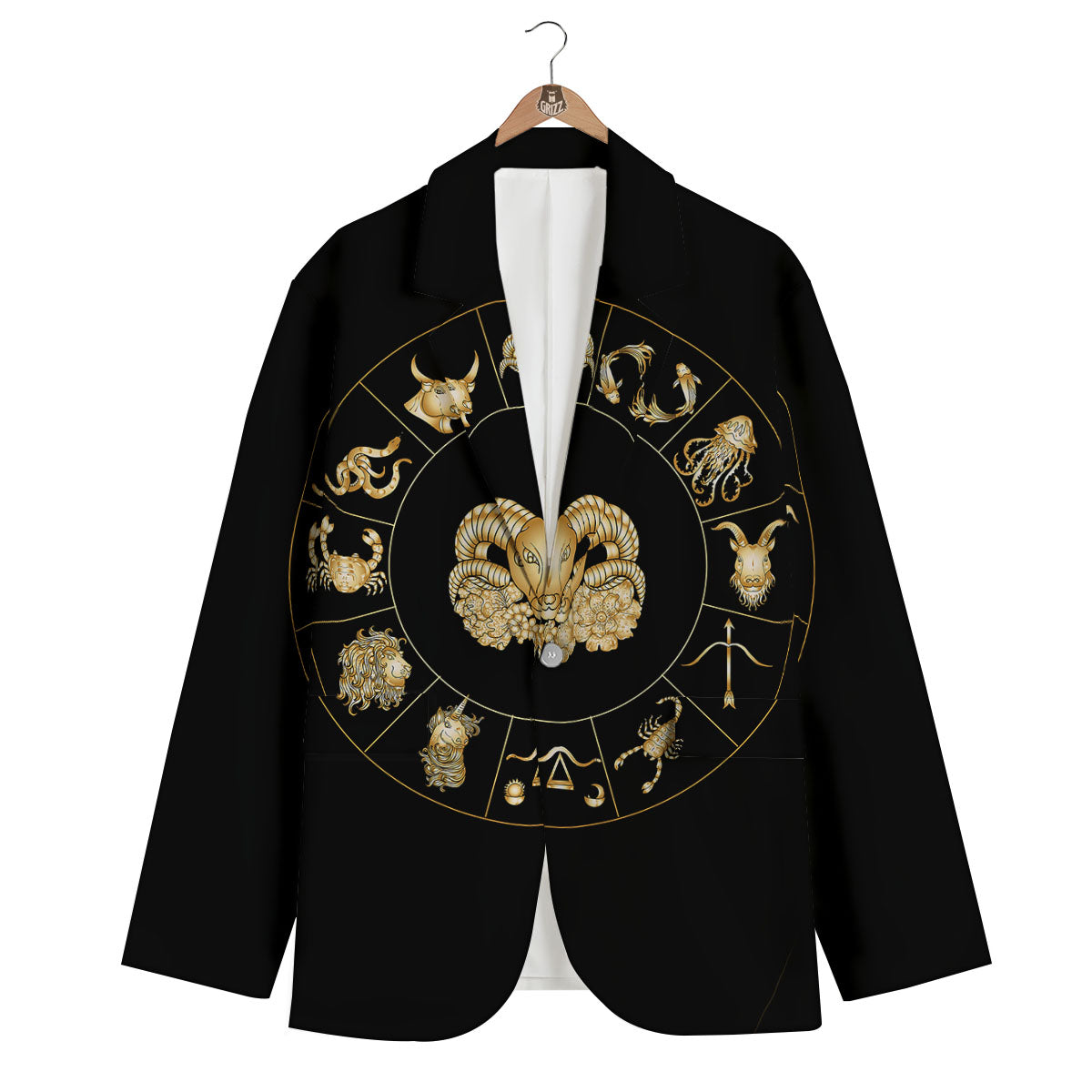 Capricorn Sign Fantasy Print Men's Blazer-grizzshop