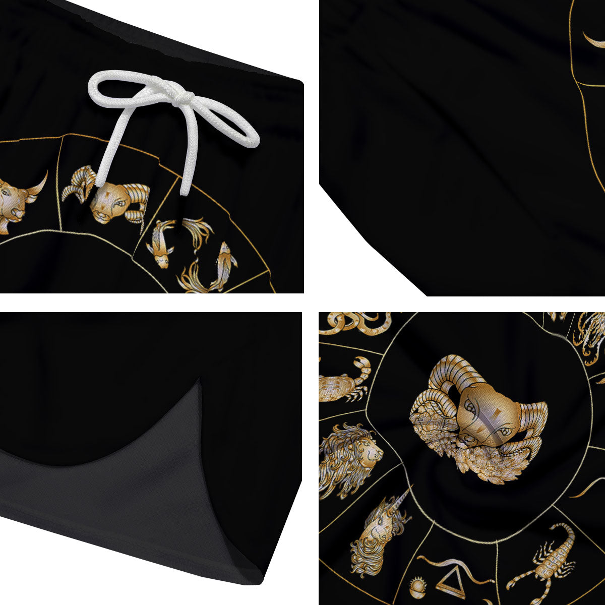 Capricorn Sign Fantasy Print Men's Running Shorts-grizzshop