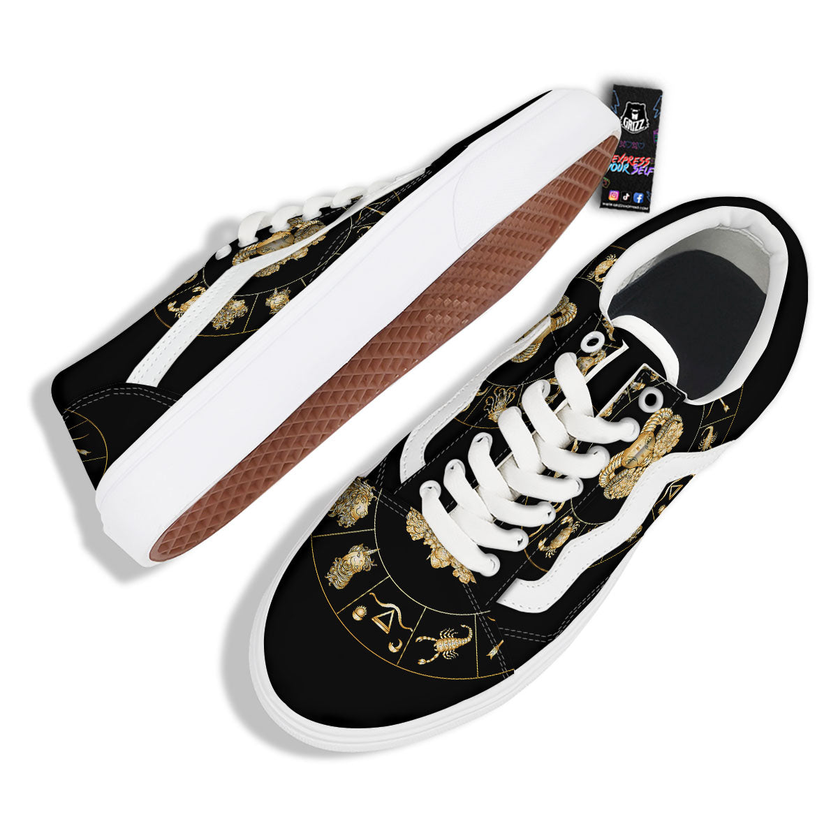 Capricorn Sign Fantasy Print Skate Shoes-grizzshop