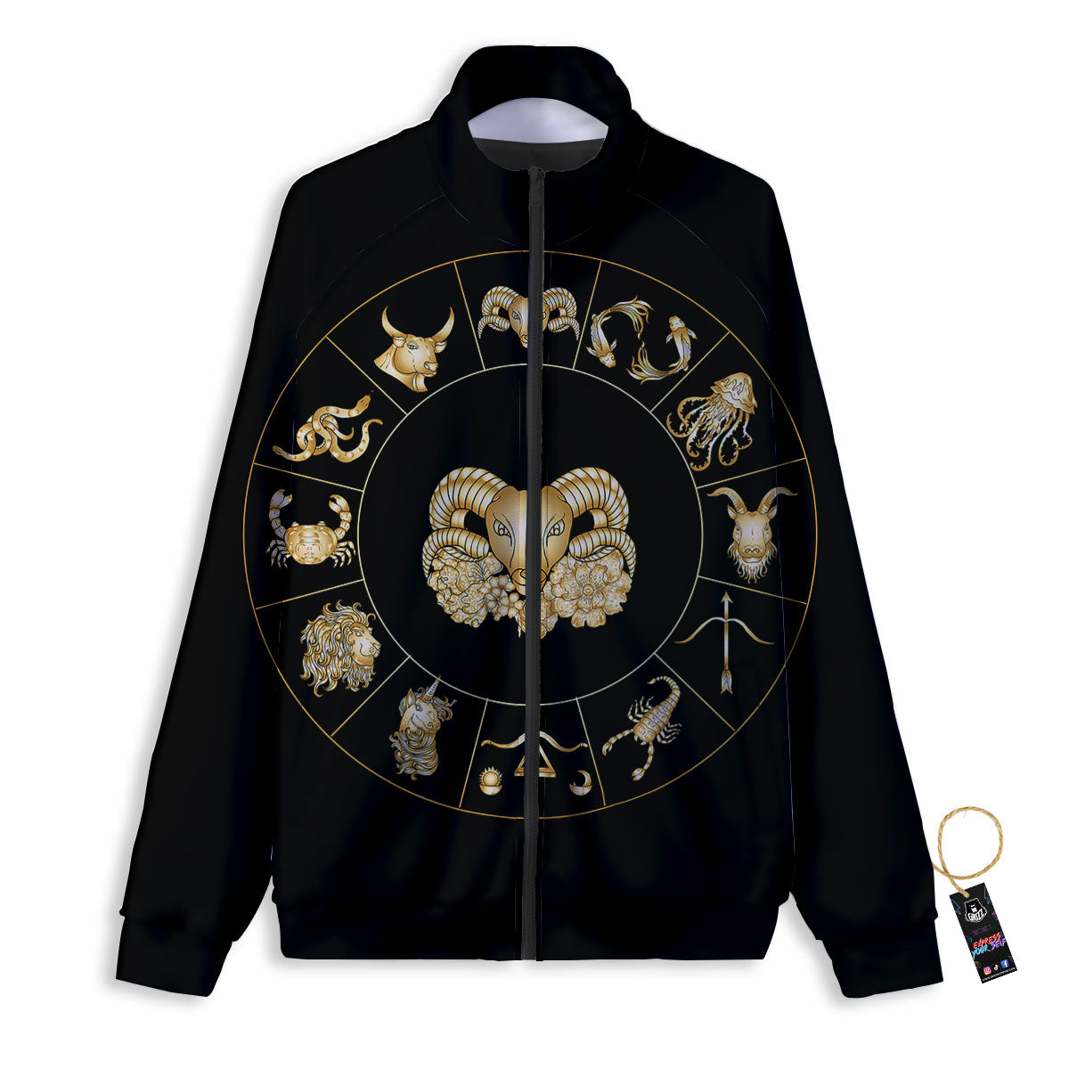 Capricorn Sign Fantasy Print Track Jacket-grizzshop