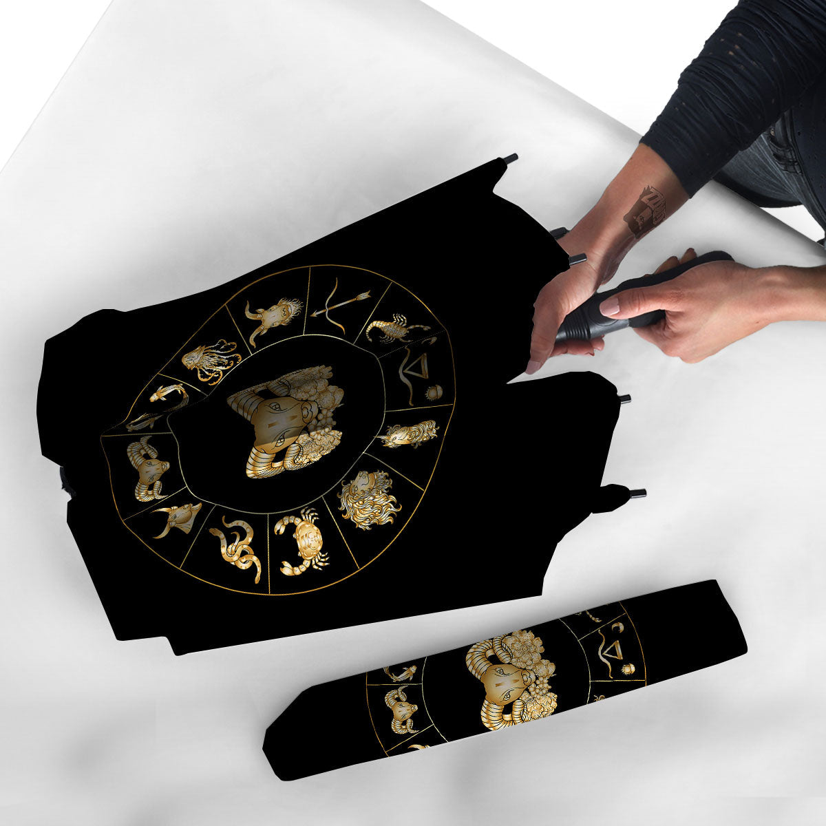 Capricorn Sign Fantasy Print Umbrella-grizzshop