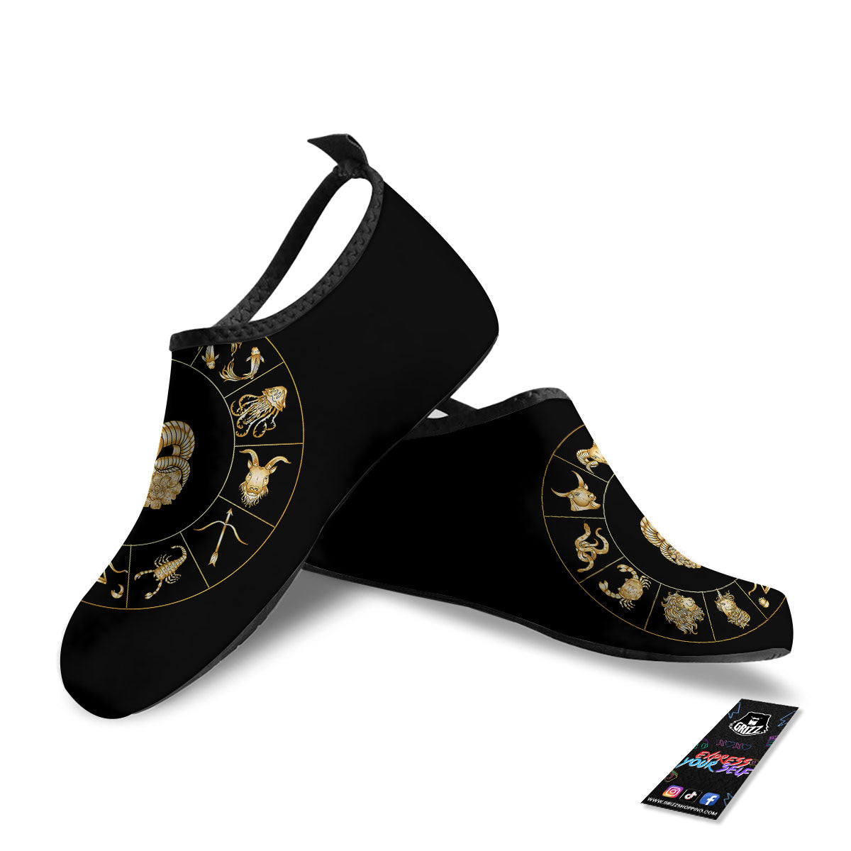 Capricorn Sign Fantasy Print Water Shoes-grizzshop