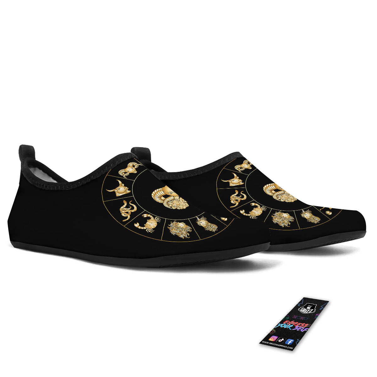 Capricorn Sign Fantasy Print Water Shoes-grizzshop