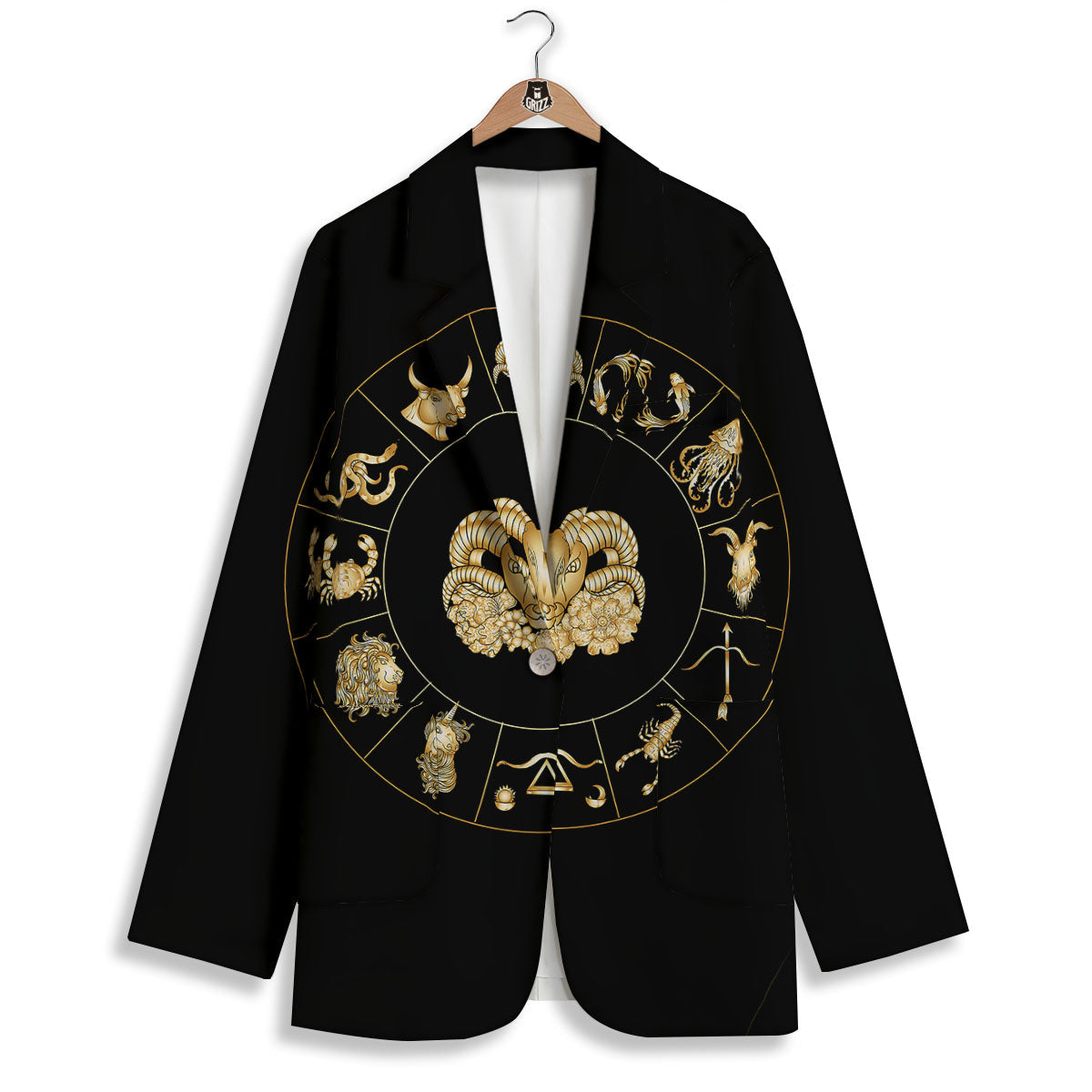 Capricorn Sign Fantasy Print Women's Blazer-grizzshop