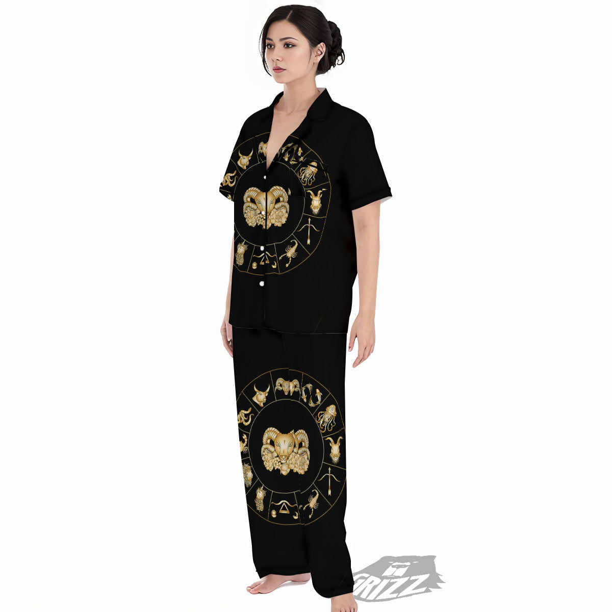Capricorn Sign Fantasy Print Women's Pajamas Set-grizzshop