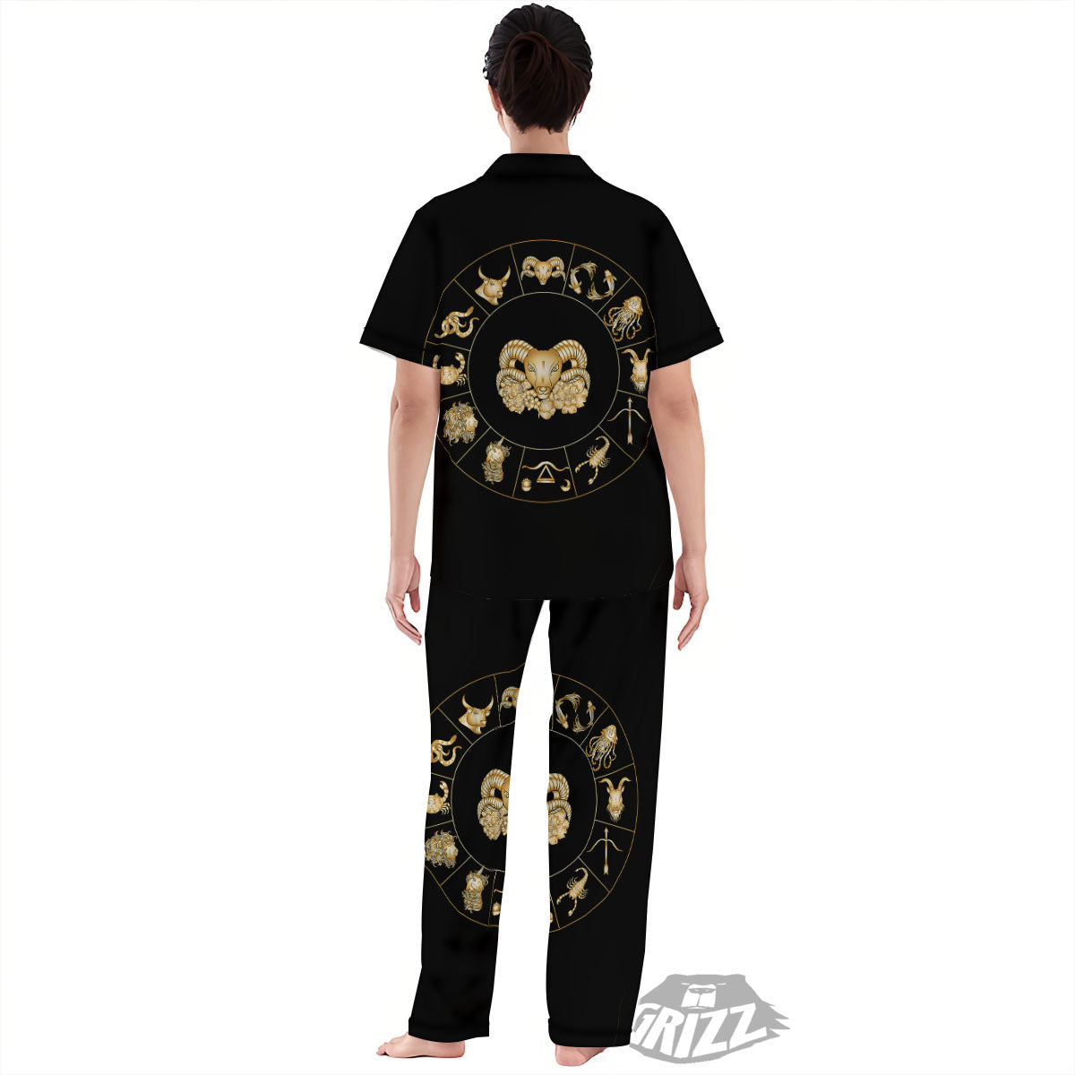 Capricorn Sign Fantasy Print Women's Pajamas Set-grizzshop
