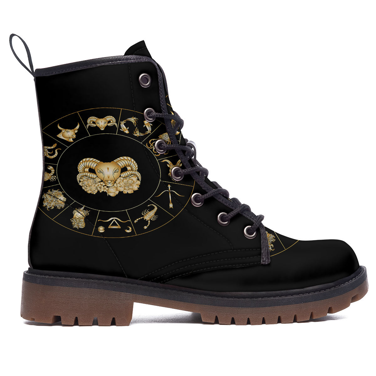 Capricorn Sign Fantasy Print Work Boots-grizzshop
