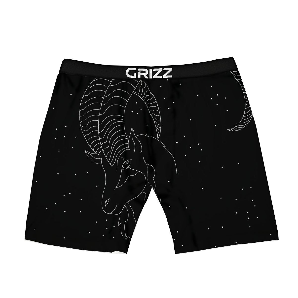 Capricorn Sign White And Black Print Boxer Briefs-grizzshop