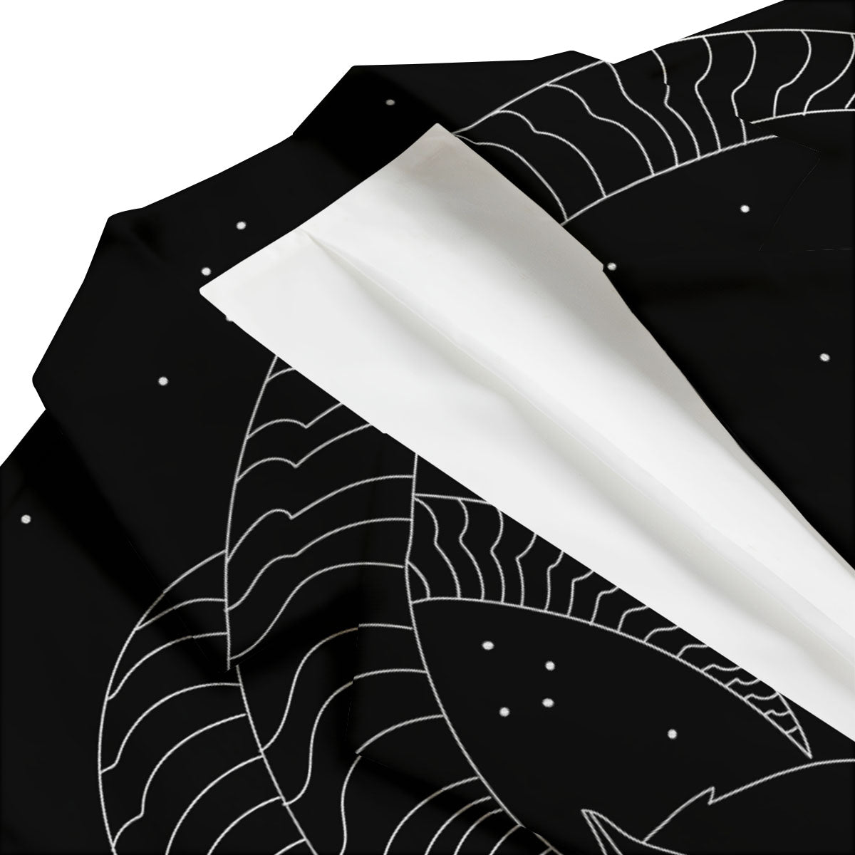 Capricorn Sign White And Black Print Men's Blazer-grizzshop