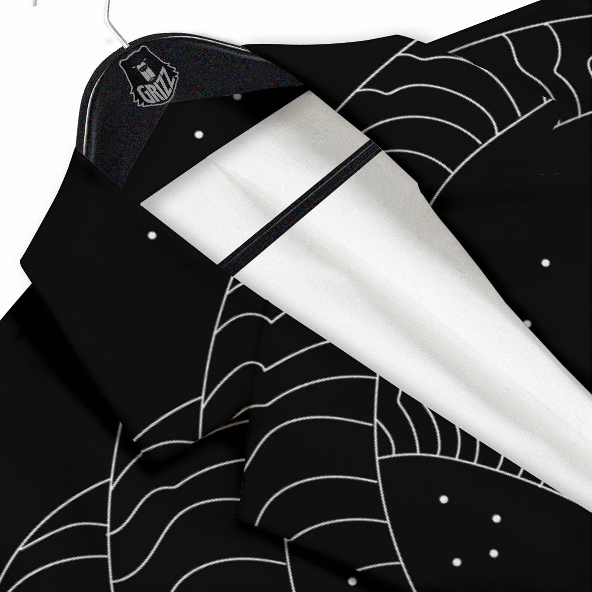 Capricorn Sign White And Black Print Men's Sport Coat-grizzshop